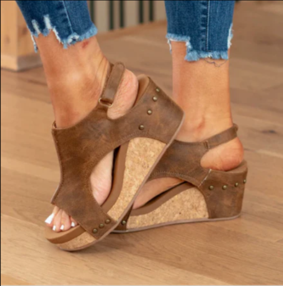 Hallie | Women's Ankle Strap Wedge Sandals
