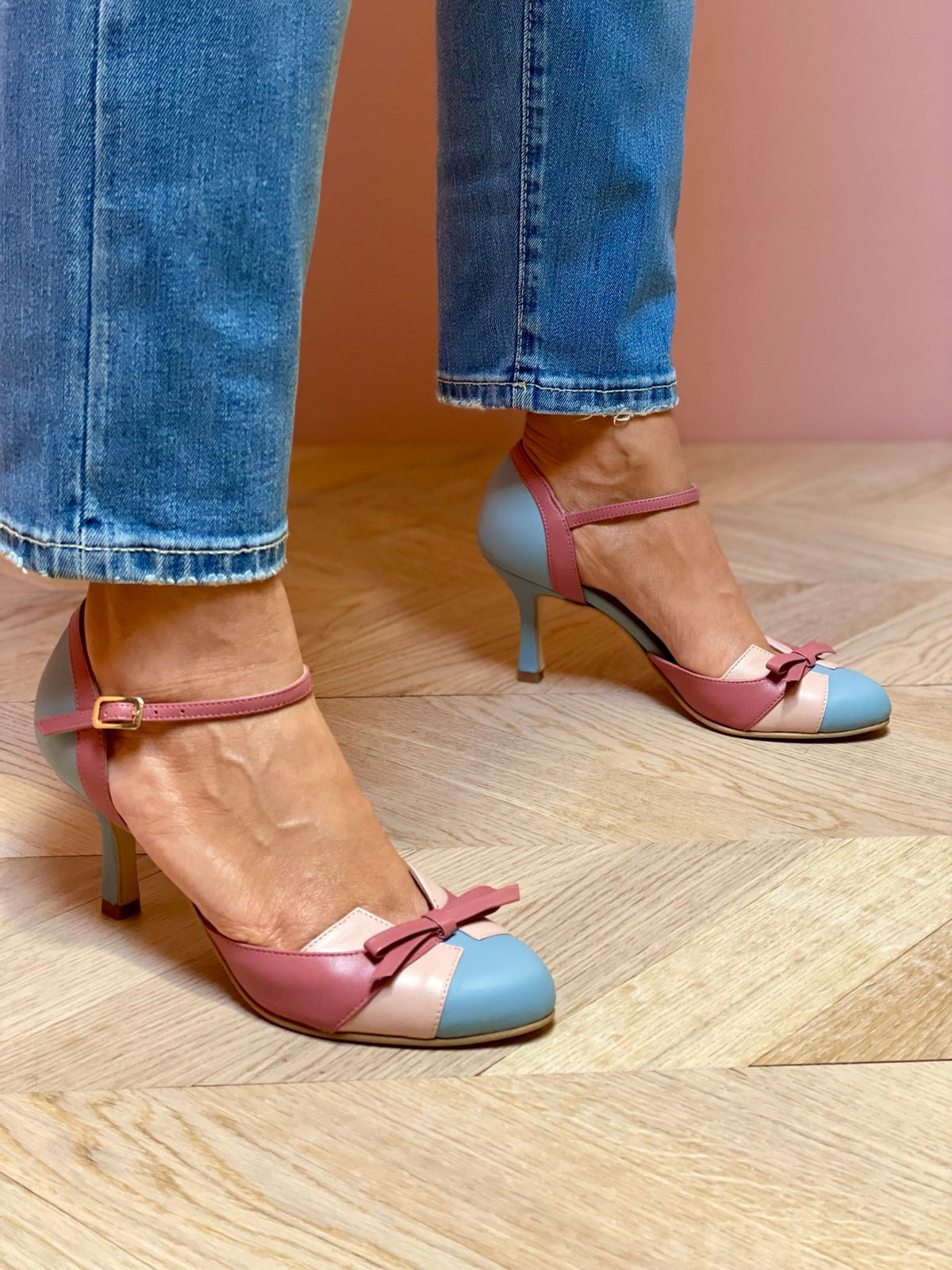 Josephine | Women's Ankle Strap Pointed Toe Heeled Shoes