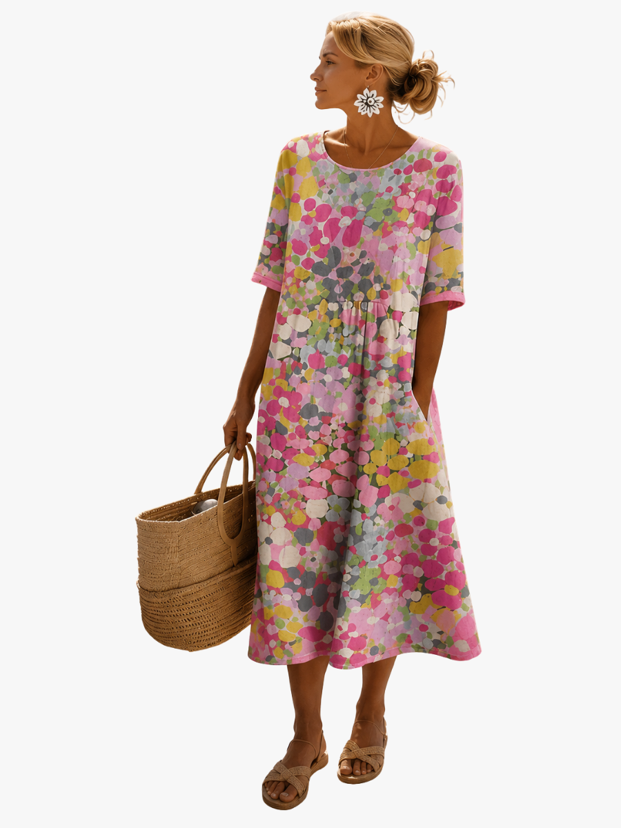 Primrose midi dress in Pink