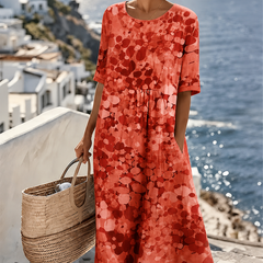 Primrose midi dress in Red