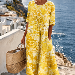 Primrose midi dress in Yellow