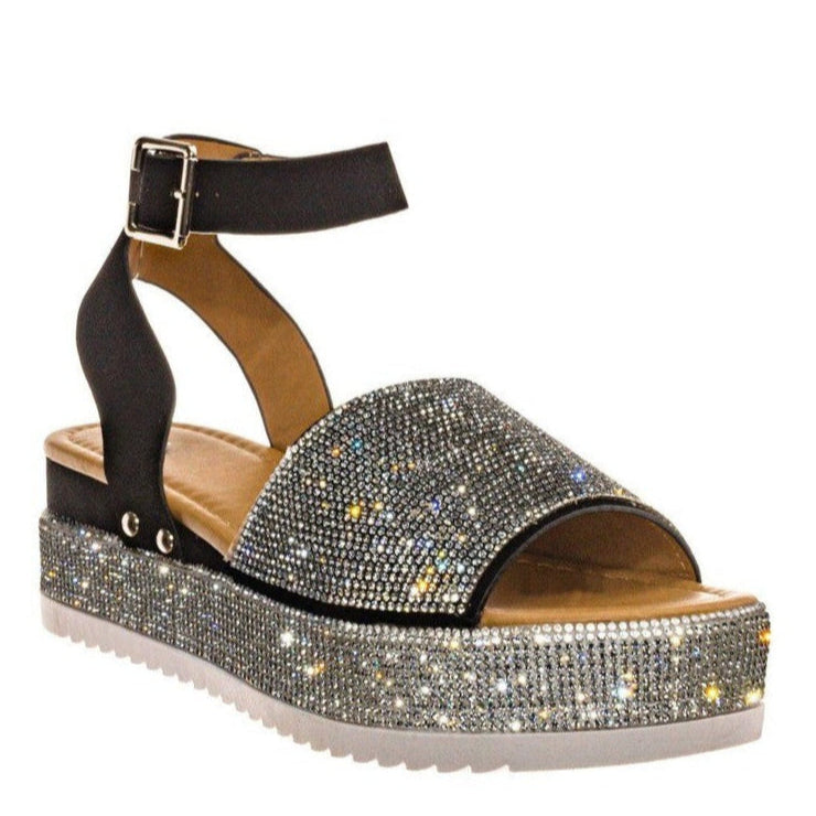 Renee | Women's Rhinestone Embellished Platform Sandals